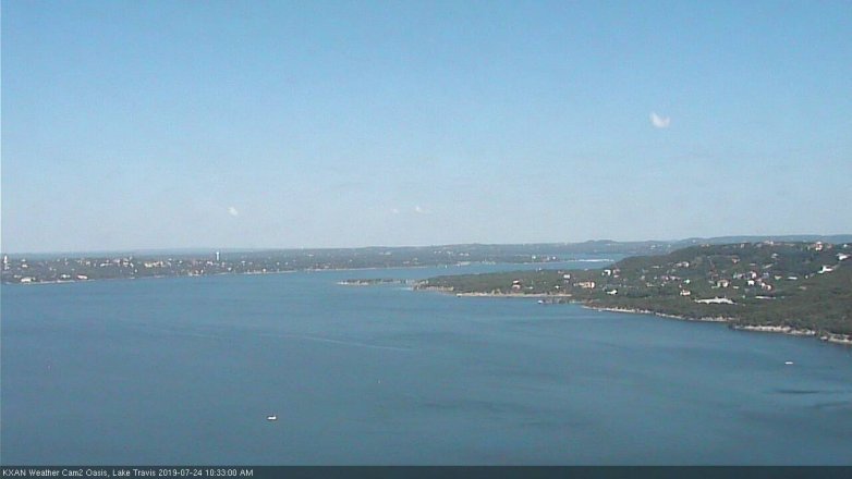 Lake Travis webcam, July 24, 2019 9:35 AM CT