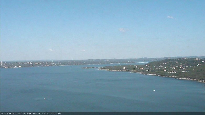 Lake Travis webcam, July 24, 2019 9:40 AM CT