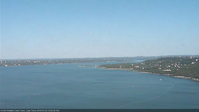 Lake Travis webcam, July 24, 2019 9:45 AM CT