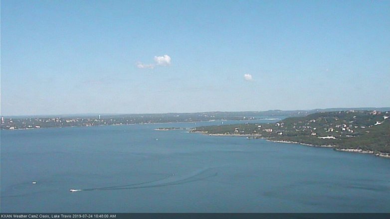 Lake Travis webcam, July 24, 2019 9:50 AM CT