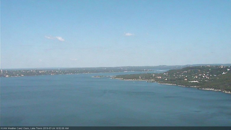 Lake Travis webcam, July 24, 2019 9:55 AM CT