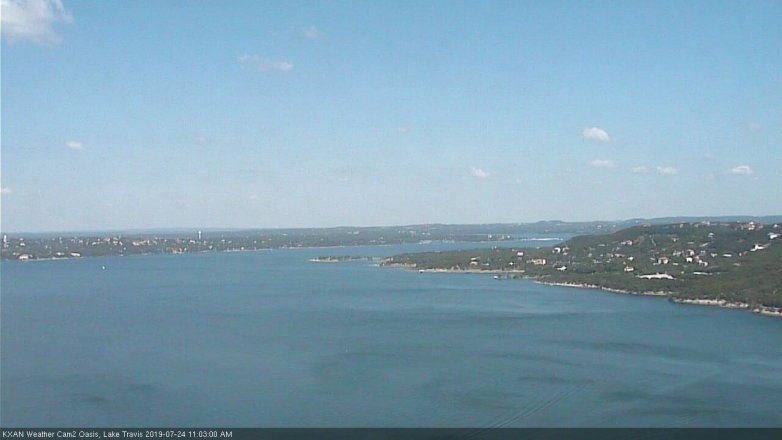 Lake Travis webcam, July 24, 2019 10:05 AM CT
