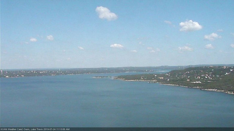 Lake Travis webcam, July 24, 2019 10:15 AM CT
