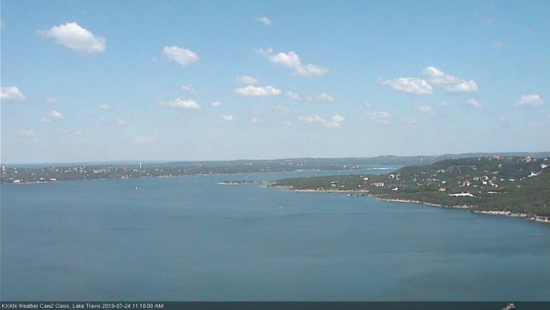 Lake Travis webcam, July 24, 2019 10:20 AM CT