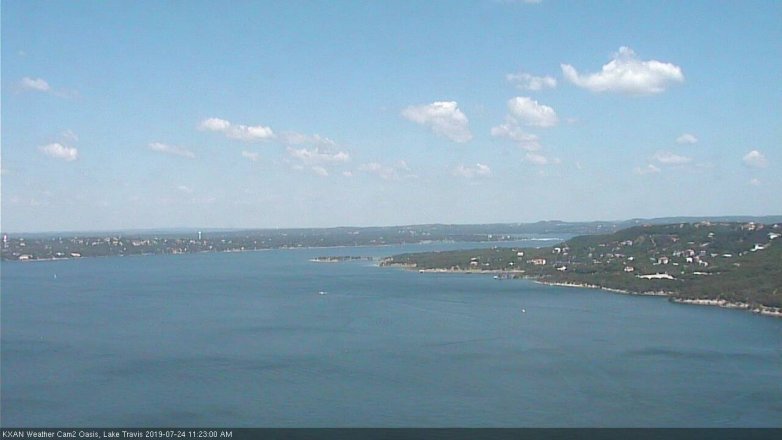 Lake Travis webcam, July 24, 2019 10:25 AM CT
