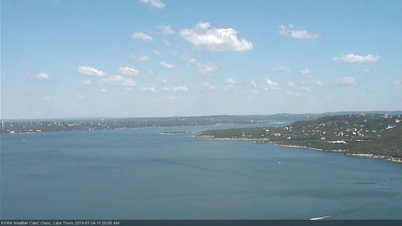 Lake Travis webcam, July 24, 2019 10:30 AM CT