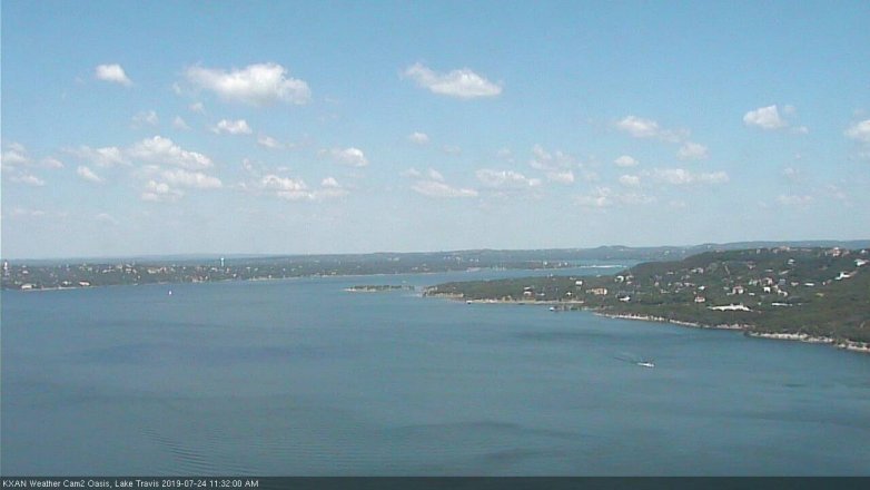Lake Travis webcam, July 24, 2019 10:35 AM CT