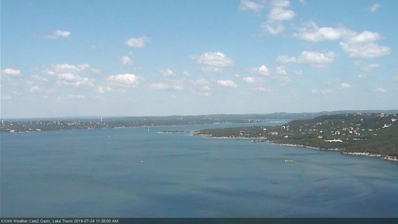 Lake Travis webcam, July 24, 2019 10:40 AM CT