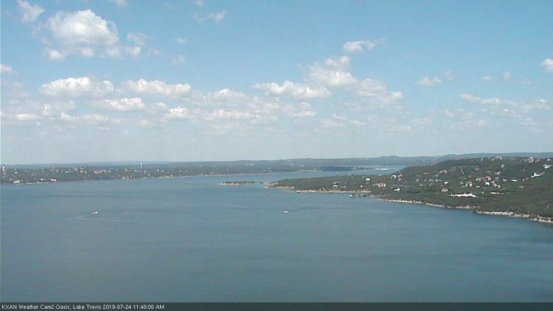 Lake Travis webcam, July 24, 2019 10:50 AM CT