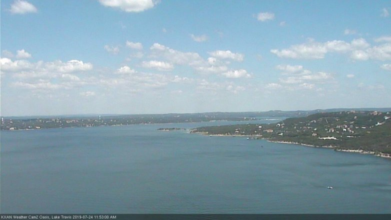 Lake Travis webcam, July 24, 2019 10:55 AM CT