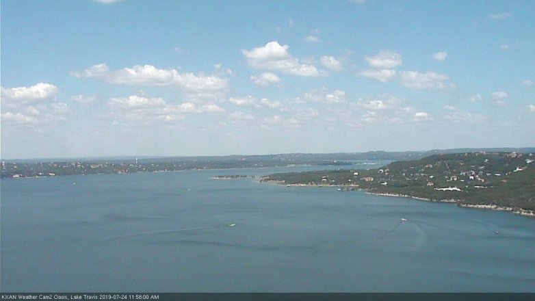 Lake Travis webcam, July 24, 2019 11:00 AM CT