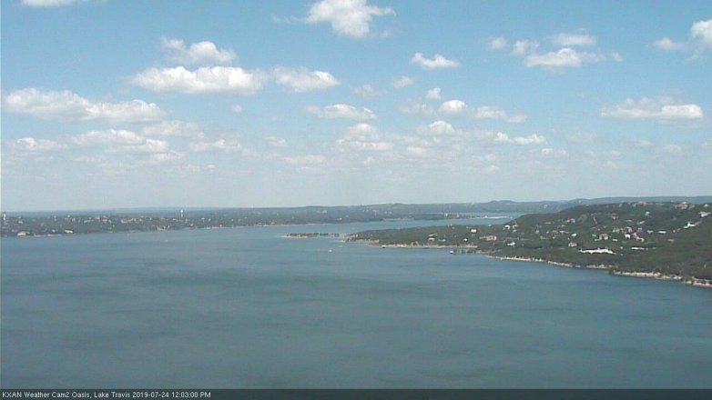 Lake Travis webcam, July 24, 2019 11:05 AM CT