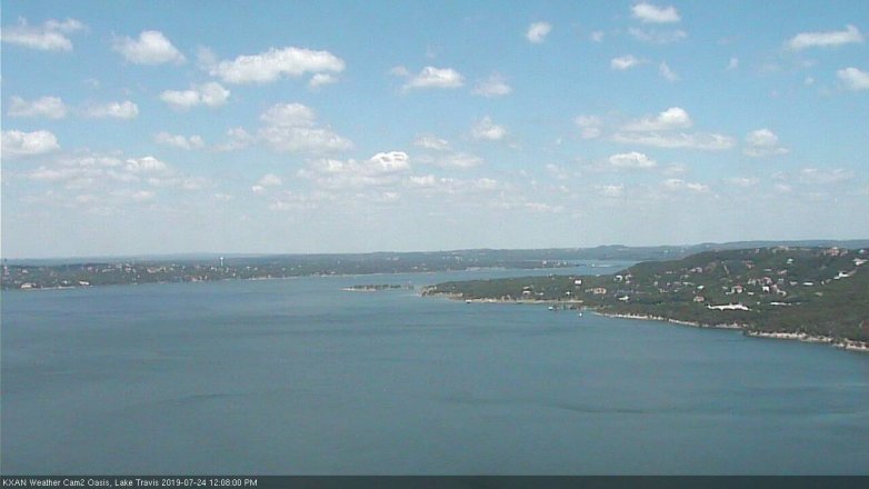 Lake Travis webcam, July 24, 2019 11:10 AM CT
