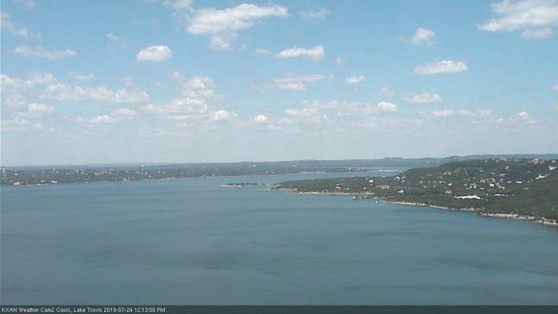 Lake Travis webcam, July 24, 2019 11:15 AM CT