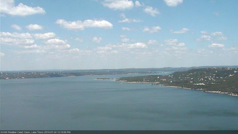Lake Travis webcam, July 24, 2019 11:20 AM CT