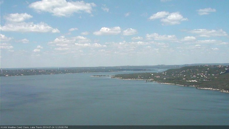 Lake Travis webcam, July 24, 2019 11:30 AM CT