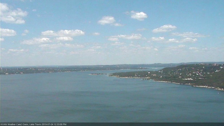 Lake Travis webcam, July 24, 2019 11:35 AM CT