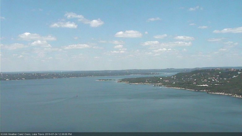 Lake Travis webcam, July 24, 2019 11:40 AM CT