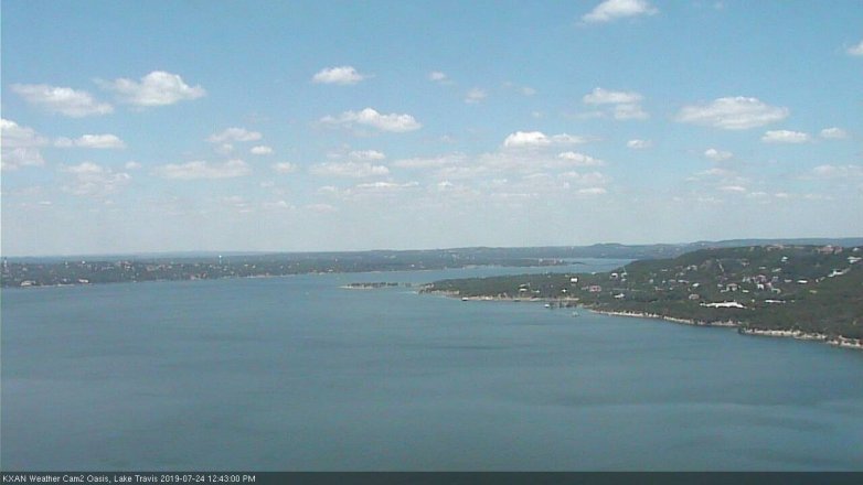 Lake Travis webcam, July 24, 2019 11:45 AM CT