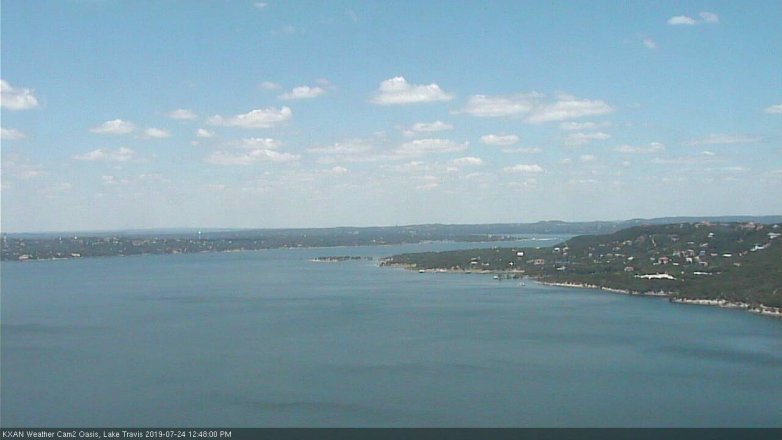 Lake Travis webcam, July 24, 2019 11:50 AM CT