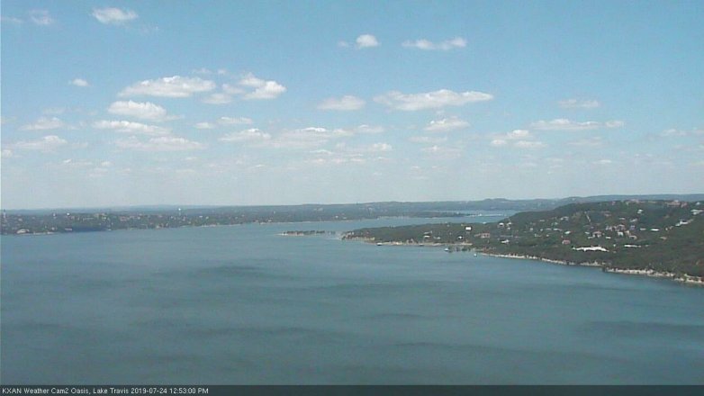 Lake Travis webcam, July 24, 2019 11:55 AM CT