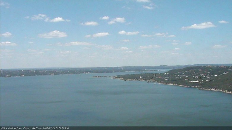 Lake Travis webcam, July 24, 2019 12:10 PM CT