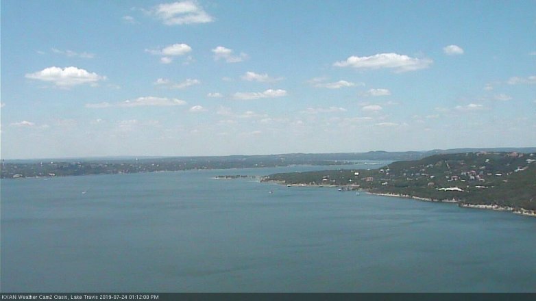 Lake Travis webcam, July 24, 2019 12:15 PM CT