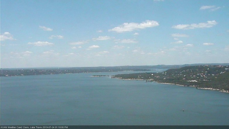 Lake Travis webcam, July 24, 2019 12:20 PM CT