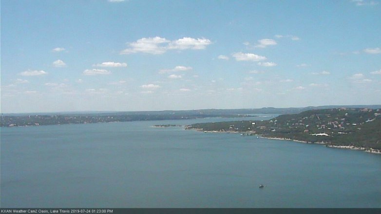 Lake Travis webcam, July 24, 2019 12:25 PM CT