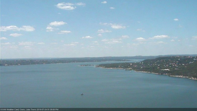 Lake Travis webcam, July 24, 2019 12:40 PM CT