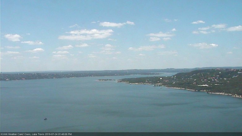 Lake Travis webcam, July 24, 2019 12:50 PM CT