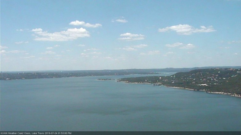 Lake Travis webcam, July 24, 2019 12:55 PM CT
