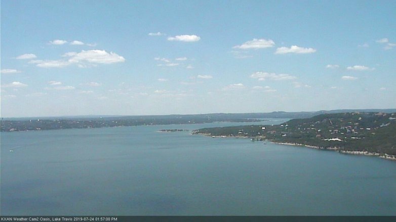 Lake Travis webcam, July 24, 2019 1:00 PM CT
