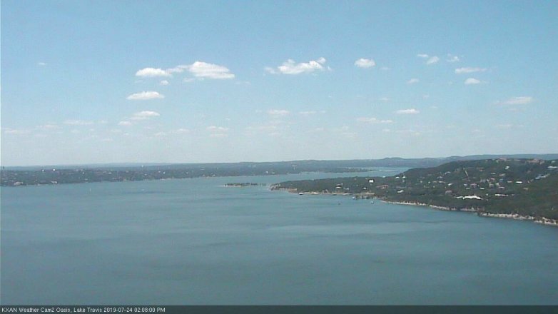 Lake Travis webcam, July 24, 2019 1:10 PM CT