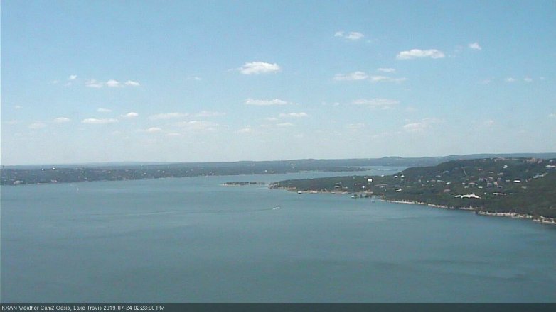 Lake Travis webcam, July 24, 2019 1:25 PM CT
