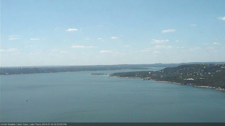 Lake Travis webcam, July 24, 2019 1:55 PM CT