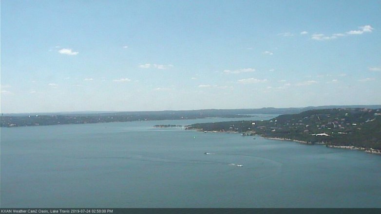 Lake Travis webcam, July 24, 2019 2:00 PM CT