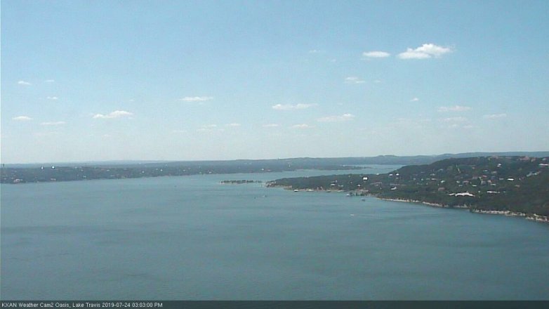 Lake Travis webcam, July 24, 2019 2:05 PM CT