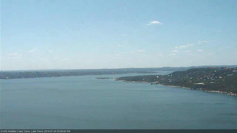 Lake Travis webcam, July 24, 2019 2:10 PM CT