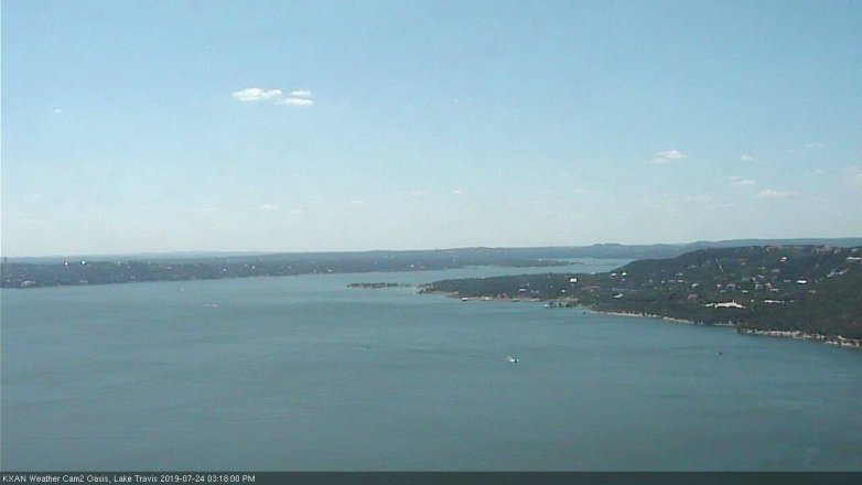 Lake Travis webcam, July 24, 2019 2:20 PM CT