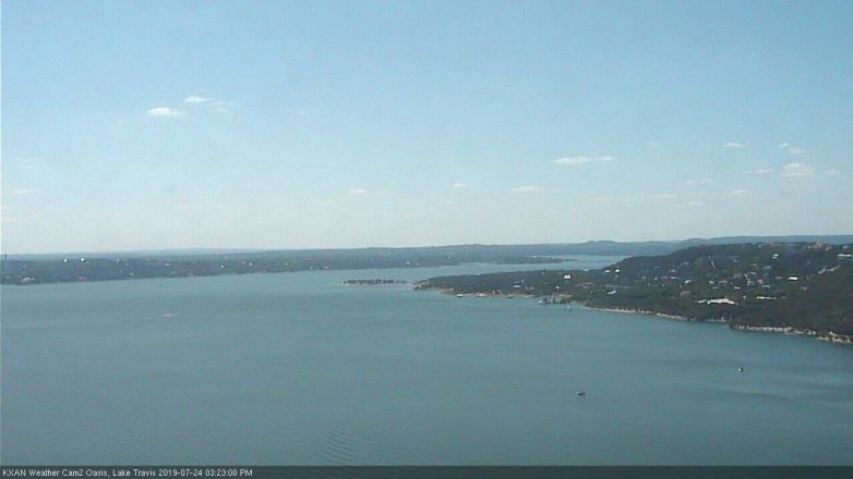 Lake Travis webcam, July 24, 2019 2:25 PM CT