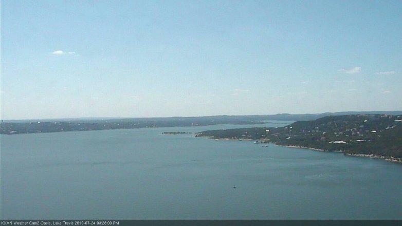 Lake Travis webcam, July 24, 2019 2:30 PM CT