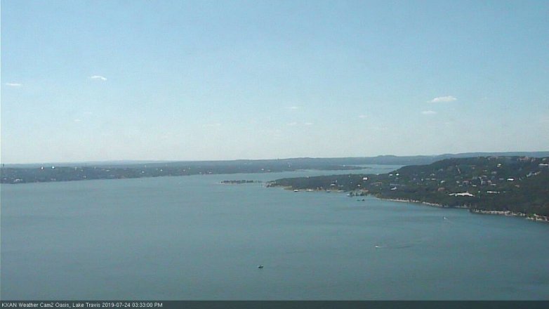 Lake Travis webcam, July 24, 2019 2:35 PM CT