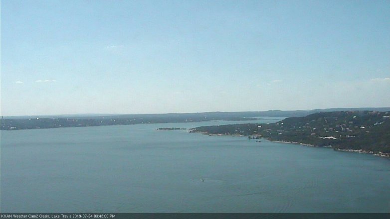 Lake Travis webcam, July 24, 2019 2:45 PM CT