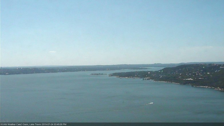 Lake Travis webcam, July 24, 2019 2:50 PM CT