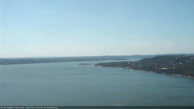 Lake Travis webcam, July 24, 2019 3:00 PM CT