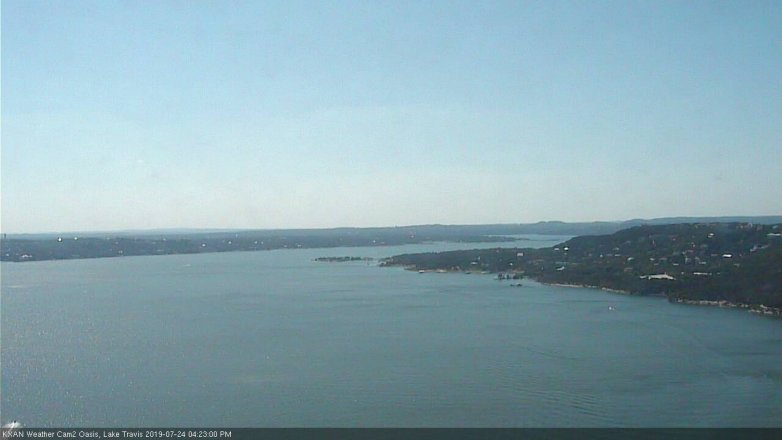 Lake Travis webcam, July 24, 2019 3:25 PM CT