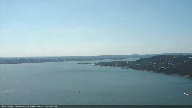 Lake Travis webcam, July 24, 2019 3:30 PM CT