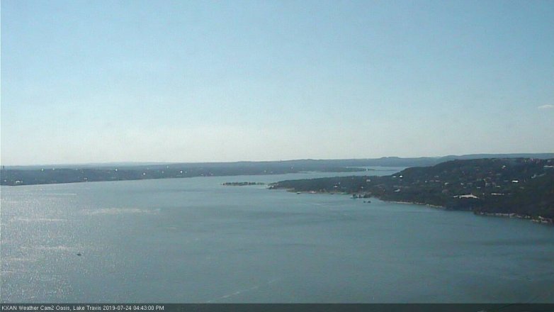 Lake Travis webcam, July 24, 2019 3:45 PM CT