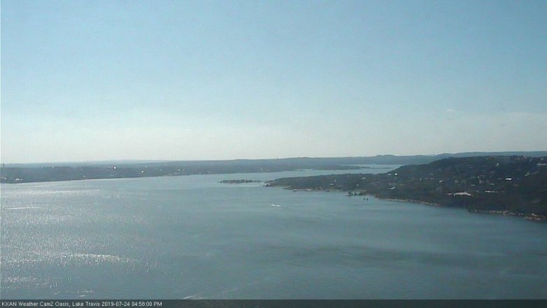 Lake Travis webcam, July 24, 2019 4:00 PM CT
